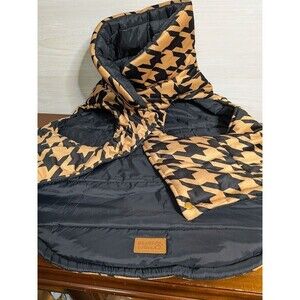 NEW Heart to Tail Reversible Dog Puffer Vest XL Houndstooth Black Winter Coat